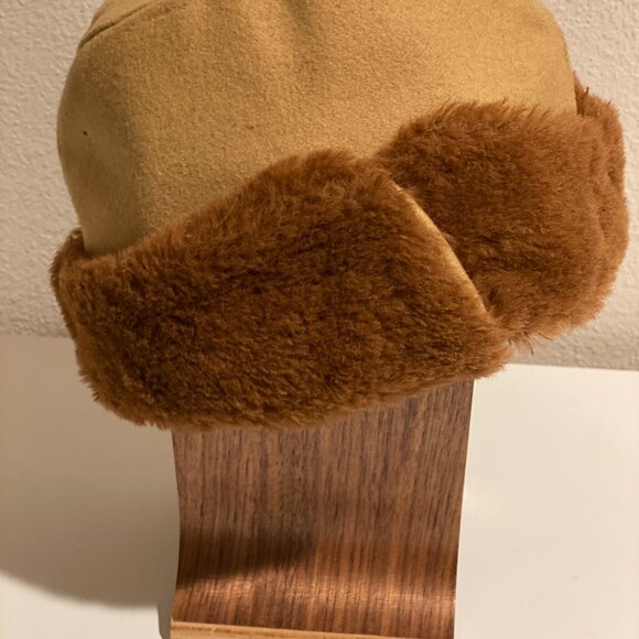 Vintage Pendleton Hat Brown Fur Trim Wool Aviator (Medium) - Picture 5 of 11